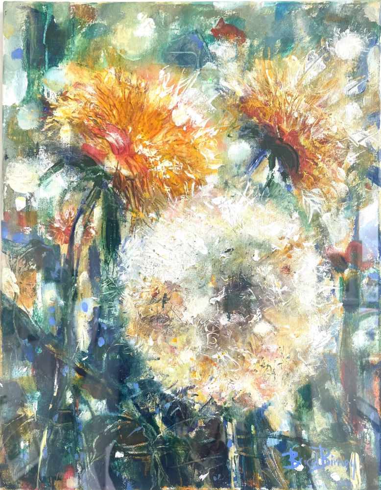 painting of dandelions by brigid birney